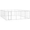 Outdoor Dog Kennel Galvanized Steel 390.7 ft¬≤
