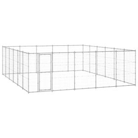 Outdoor Dog Kennel Galvanized Steel 390.7 ft¬≤