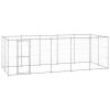 Outdoor Dog Kennel Galvanized Steel 130.2 ft¬≤
