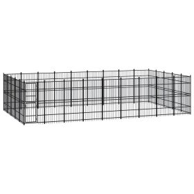 Outdoor Dog Kennel Steel 446.4 ft¬≤