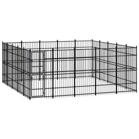 Outdoor Dog Kennel Steel 248 ft¬≤
