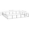 Dog Kennel Black 269.1 ft¬≤ Steel