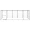 Outdoor Dog Kennel Galvanized Steel 130.2 ft¬≤