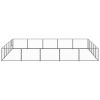 Dog Kennel Black 269.1 ft¬≤ Steel