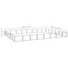 Dog Kennel Black 516.7 ft¬≤ Steel