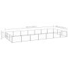 Dog Kennel Silver 266.0 ft¬≤ Steel