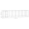 Outdoor Dog Kennel Galvanized Steel with Roof 182.3 ft¬≤