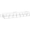 Dog Kennel Silver 150.7 ft¬≤ Steel