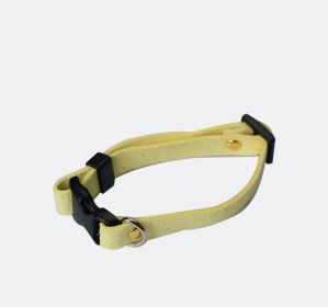 Pet Supplies Pet Cat Dog Accessories Bow Collar Diy Collar Korean Velvet Adjustable (Option: Light Yellow-M)