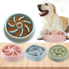Plastic Pet Dogs And Cats Choke Prevention Slow Food Bowl (Style: Windmill, Color: green)