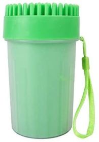 Pet Portable Paw Cleaner Dog Paw Washer Cup Paw Cleaner for Cats and Small / Medium / Large Dogs (Color: green, size: large)