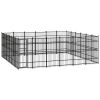 Outdoor Dog Kennel Steel 357.1 ft¬≤