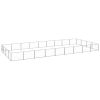Dog Kennel Silver 387.5 ft¬≤ Steel