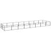 Dog Kennel Black 172.2 ft¬≤ Steel