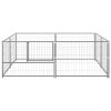 Dog Kennel Silver 43.1 ft¬≤ Steel