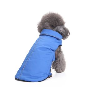 Reflective Dog Cotton Clothes Winter (Option: DZ154 Blue-3XL)