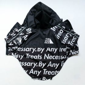Windproof And Rainproof Dog Clothes Large Dog Raincoat Dog Pet Shell Jacket (Option: Black Bullet Screen-4XL)
