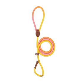 Colorful Durable Bold Nylon Pet Hand Holding Rope (Option: Yellow And Pink Orange-XL)